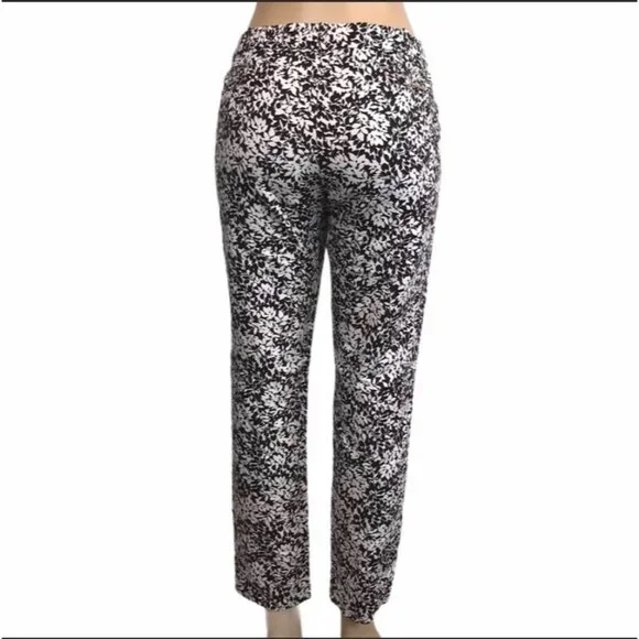 MICHAEL MICHAEL KORS Leafy Patterned Ankle Pants 10 - Picture 2 of 8